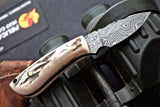 Damascus steel skinning knife