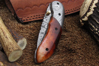 Handmade Damascus Pocket Knife