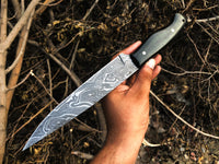 New Full Tang Custom Handmade Damascus Steel Hunting Knife