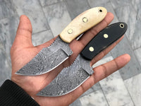 Full Tang Custom Handmade Damascus Steel Skinner Knives