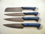 New Custom Handmade Damascus Steel Kitchen Knives Set