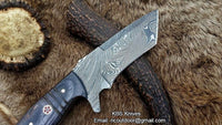 Hand Made Damascus Tanto Blade Knife