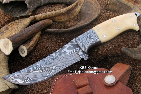 Handmade Damascus Steel Skinner Knife