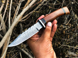 New Custom Handmade Damascus Steel Hunting Knife