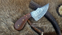 Handmade Damascus Skinning Knife with Micarta handle