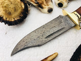 New Custom Handmade Raindrop Pattern Welded Damascus Steel Hunting Knife