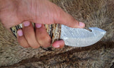 Handmade Damascus Gut Hook Knife