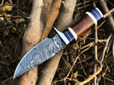 New Custom Handmade Damascus Steel Hunting Skinning Knife