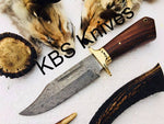 New Custom Handmade Raindrop Pattern Welded Damascus Steel Hunting Knife