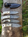 Damascus steel handmade camping/skinning/hunting knife