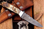 ﻿  Damascus steel handmade skinning knife
