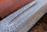 Handmade Damascus Steel Big Bowie Pig Sticker Knife