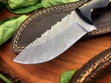 Full Tang Custom Handmade Damascus Steel Hunting Skinning Knife