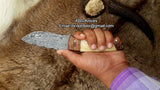 damascus steel skinning knife