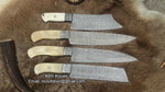 Hand Made Damascus Kitchen Knives Set