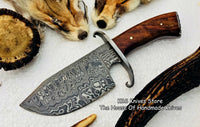 Full Tang Custom Handmade Damascus Steel Hunting Skinning Knives