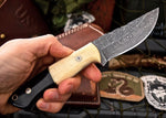 Damascus steel skinning knife