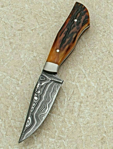 Damascus steel handmade skinner knife
