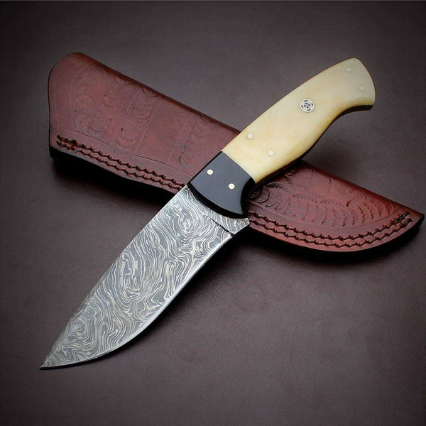 Full Tang Custom Handmade Damascus Steel Hunting Knife