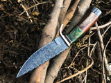 New Custom Handmade Damascus Steel Hunting Knife