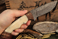 damascus steel skinning knife