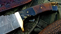 Full Tang Custom Handmade Twist Damascus Steel Hunting Knife