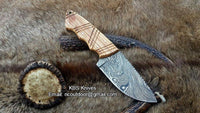 damascus steel skinning knife