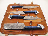 New Custom Handmade Damascus Steel Kitchen Knives Set