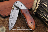 Handmade Damascus Pocket Knife