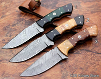 Full Tang Hand Made Twist Damascus Skinning Knives