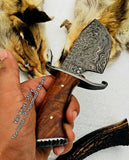 Full Tang Custom Handmade Damascus Steel Hunting Skinning Knives