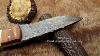 damascus steel skinning knife