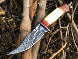 New Custom Handmade Damascus Steel Hunting Skinning Knife