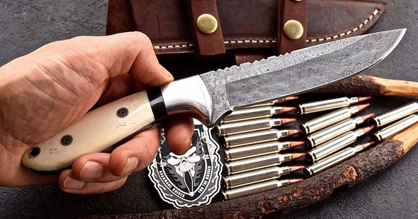 Damascus steel Hunting skinner knife
