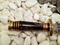 Custom handmade hunters knife with buffalo horn handle