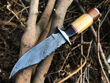 New Custom Handmade Damascus Steel Hunting Knife