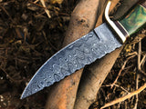 New Custom Handmade Damascus Steel Hunting Knife