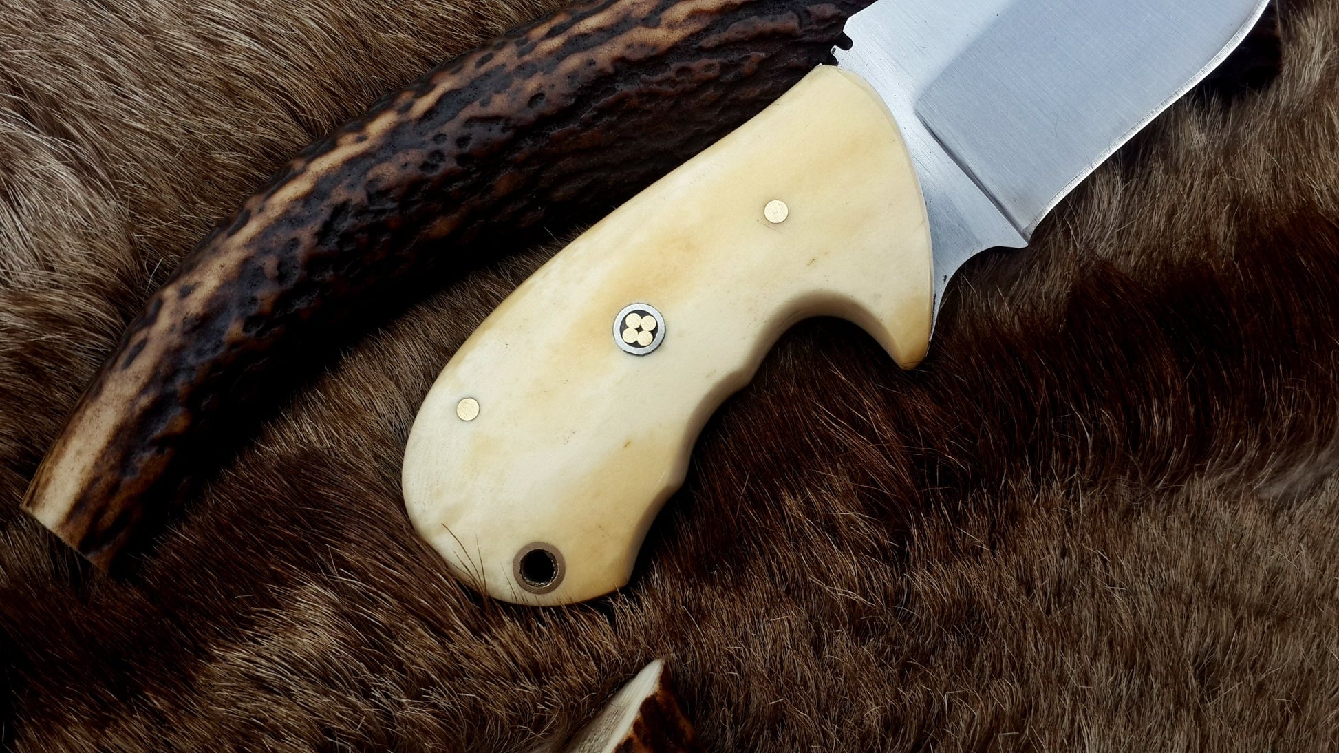Close-up of the 3-inch D2 steel blade showcasing its sharp edge and durability.
