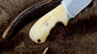 D2 Steel Skinning Knife With Bone Handle