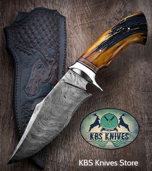 Full Tang Custom Handmade Damascus Steel Kitchen Knives Set – KBS Knives  Store