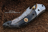 Hand Made Damascus Pocket Knife