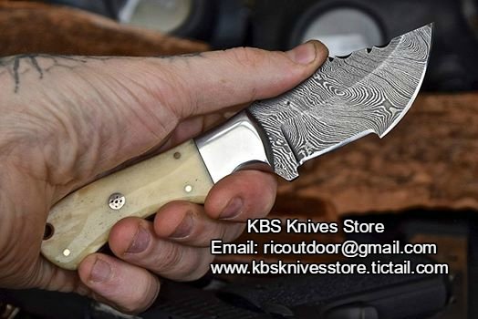 Hand Made Damascus Mini Tracker Knife