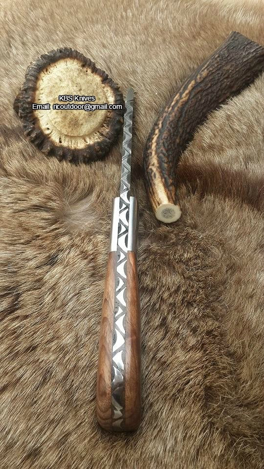 Ridgeback Hunter Knife in hand, showing overall length