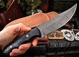 Damascus steel hunting knife