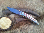 Hand Made Damascus Folding Knife