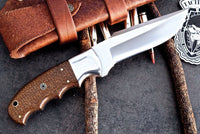 Full Tang Custom Handmade D2 Steel Hunting/Skinning Knife