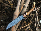 New Custom Handmade Damascus Steel Hunting Skinning Knife