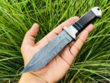 Full Tang Custom Handmade Damascus Steel Tanto Blade Hunting Knife