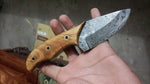 Damascus steel rain drop skinning knife