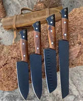 Custom Handmade D2 Steel Kitchen Knives Set